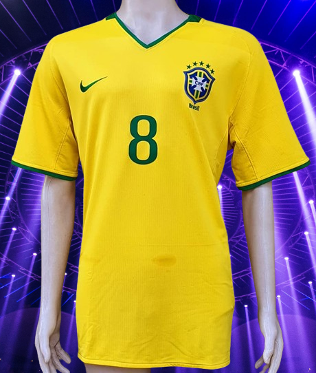 BRAZIL 2008-2010 WORLD CUP IN SOUTH AFRICA HOME KAKA 8 JERSEY NIKE SHI –  vintage soccer jersey