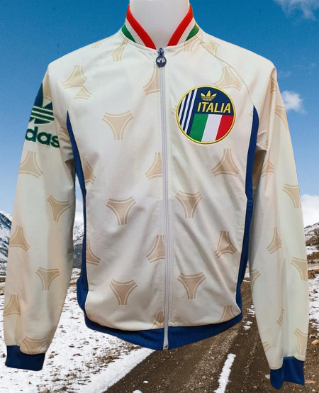 ITALY 2013 TT TRAINING BIEGE RETRO FIREBIRD TRACK ADIDAS JACKET MEDIUM –  vintage soccer jersey