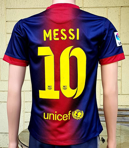 SPANISH LA LIGA BARCELONA FC 2012-2013 LA LIGA CHAMPION MESSI 10 JERSE –  vintage soccer jersey