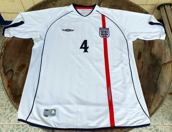 England Home 2002 World Cup Retro Jersey.