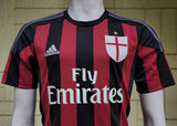 ITALIAN CALCIO AC MILAN 2015-2016 COPPA ITALIA RUNNER-UP HOME SHIRT ADIDAS CLIMACOOL JERSEY MAGLIA S # S11836