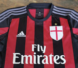 ITALIAN CALCIO AC MILAN 2015-2016 COPPA ITALIA RUNNER-UP HOME SHIRT ADIDAS CLIMACOOL JERSEY MAGLIA S # S11836