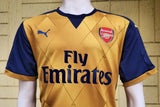 ENGLISH PREMIER ARSENAL FC 2015-2016 F.A. COMMUNITY SHIELD CHAMPION MIKEL ARTETA 8 PUMA AWAY SHIRT M # 747568