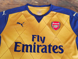 ENGLISH PREMIER ARSENAL FC 2015-2016 F.A. COMMUNITY SHIELD CHAMPION MIKEL ARTETA 8 PUMA AWAY SHIRT M # 747568