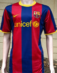 SPANISH LA LIGA BARCELONA FC 2010-2011 TREBLE TITLE CHAMPION HOME JERSEY NIKE SHIRT CAMISETA MEDIUM #  376896-105