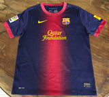 SPANISH LA LIGA BARCELONA FC 2012-2013 LA LIGA CHAMPION NIKE JERSEY SHIRT CAMISETA SIZE 10-12 YRS OLD # 478313-410