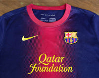 SPANISH LA LIGA BARCELONA FC 2012-2013 LA LIGA CHAMPION NIKE JERSEY SHIRT CAMISETA SIZE 10-12 YRS OLD # 478313-410