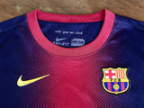 SPANISH LA LIGA BARCELONA FC 2012-2013 LA LIGA CHAMPION NIKE JERSEY SHIRT CAMISETA SIZE 10-12 YRS OLD # 478313-410