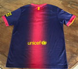 SPANISH LA LIGA BARCELONA FC 2012-2013 LA LIGA CHAMPION NIKE JERSEY SHIRT CAMISETA SIZE 10-12 YRS OLD # 478313-410