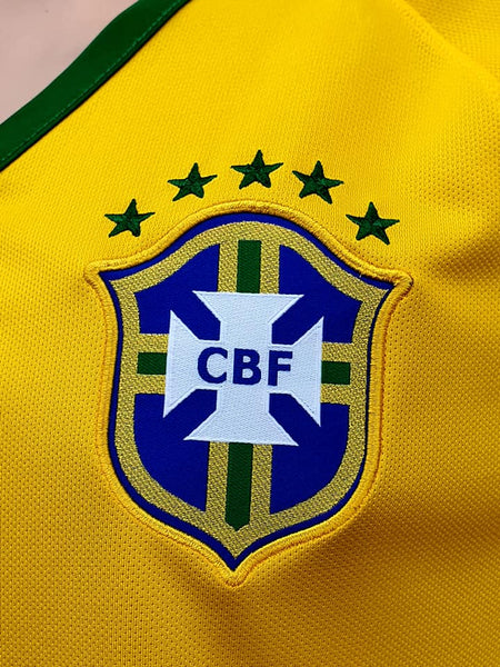 BRAZIL 2014 FIFA WORLD CUP 4TH PLACE HOME JERSEY NIKE SHIRT CAMISA MED – vintage  soccer jersey