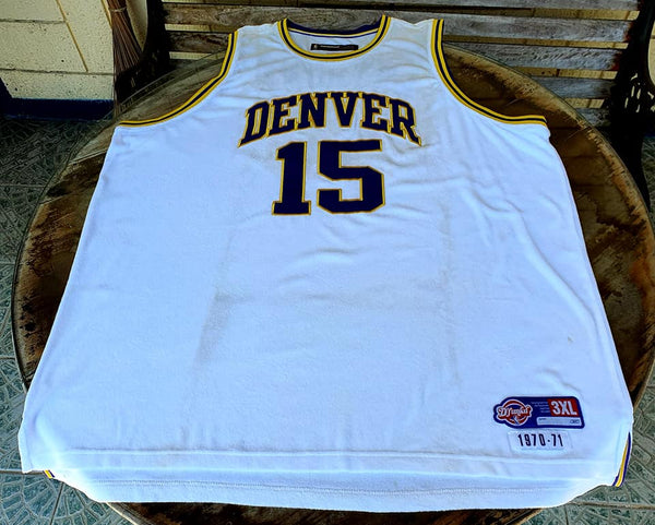 Youth Denver Nuggets Carmelo Anthony White Hardwood Classics Name & Number  T-Shirt