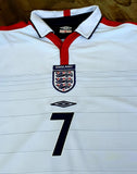 ENGLAND 2004 UEFA EURO QUARTER-FINAL REVERSIBLE JERSEY UMBRO BECKHAM 7 SHIRT MEDIUM/ MODEL # 00686186