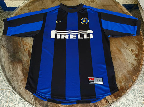 ITALIAN CALCIO INTER MILAN 1999-2000 COPPA ITALIA RUNNER-UP RONALDO 9 HOME  NIKE SHIRT MAGLIA SMALL SOLD OUT