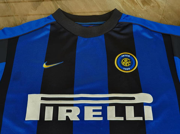 ITALIAN CALCIO INTER MILAN 1999-2000 COPPA ITALIA RUNNER-UP RONALDO 9 –  vintage soccer jersey